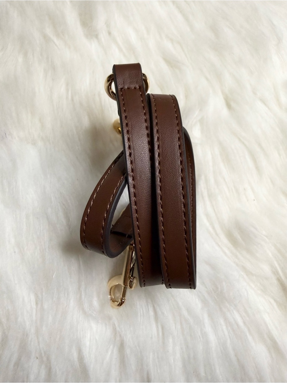 Bag Chain Strap Replacement Shoulder Handbag Purse DIY Faux Leather Brown 26.5”
